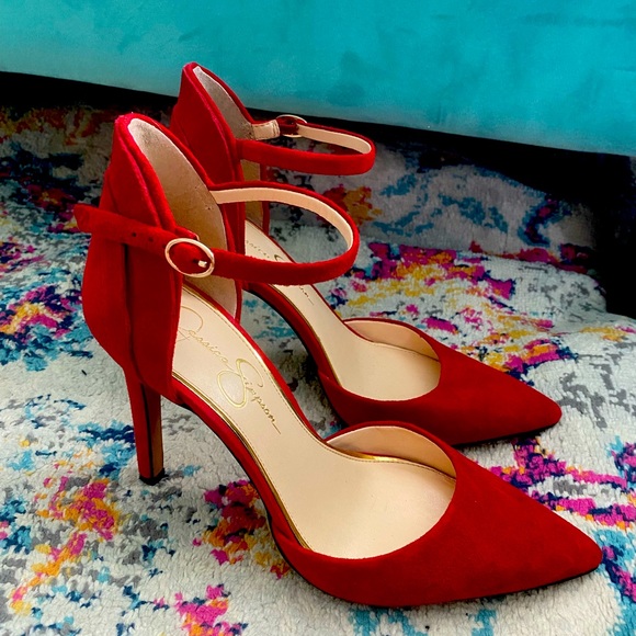 jessica simpson red high heels